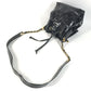CHANEL vintage Drawstring bag CC CC Mark logo Chain bag, crossbody bag with pouch Shoulder Bag enamel Black/GoldHardware Used