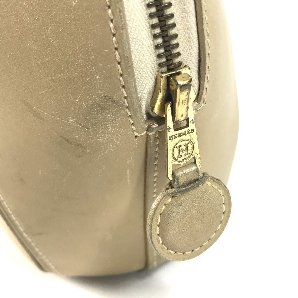 HERMES vintage Ile-de-Siki Bag Tote Bag Hand Bag Leather Beige/GoldHardware Used