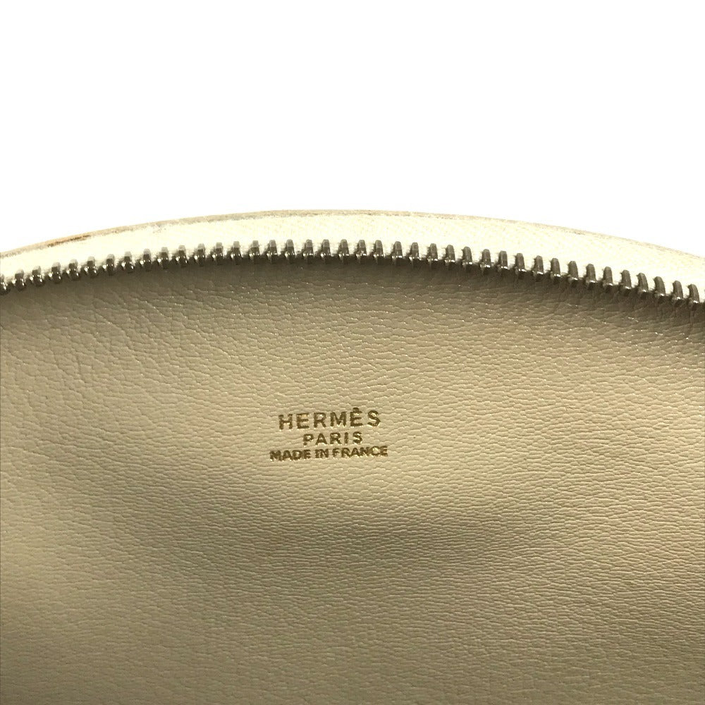 HERMES vintage Ile-de-Siki Bag Tote Bag Hand Bag Leather Beige/GoldHardware Used