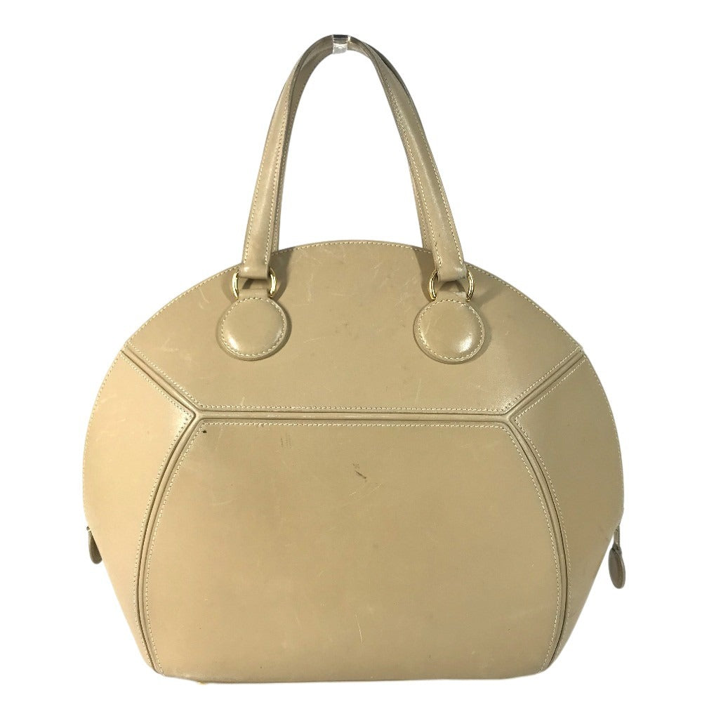 HERMES vintage Ile-de-Siki Bag Tote Bag Hand Bag Leather Beige/GoldHardware Used