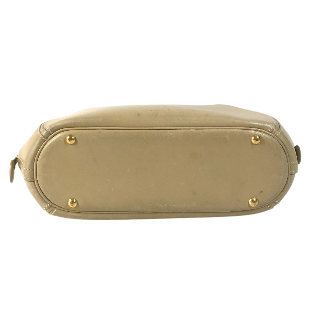 HERMES vintage Ile-de-Siki Bag Tote Bag Hand Bag Leather Beige/GoldHardware Used