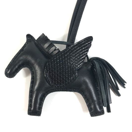 HERMES Horse Cheval So Black All Black Rodeo Pegasus PM Rodeo Pegasus PM Touch Bag Charm Key Holder charm Anyo Miro Black Used
