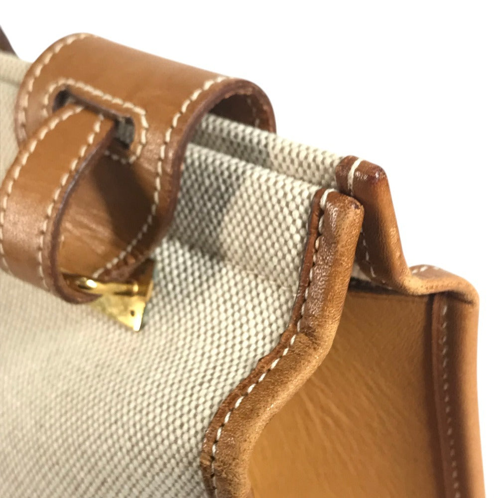 HERMES vintage Cabas50 Cabas 50 Bag Tote Bag shawl Shoulder Bag Toile H / Leather Beige Used