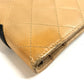 CHANEL Cambon Line CC CC Mark logo Bifold System Planner Stationery Notebook cover Leather Beige/Black Used