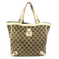 GUCCI 130739 GG logo Shoulder bag Tote Bag Shoulder Bag GGCanvas/Leather Beige/IvoryBased Used