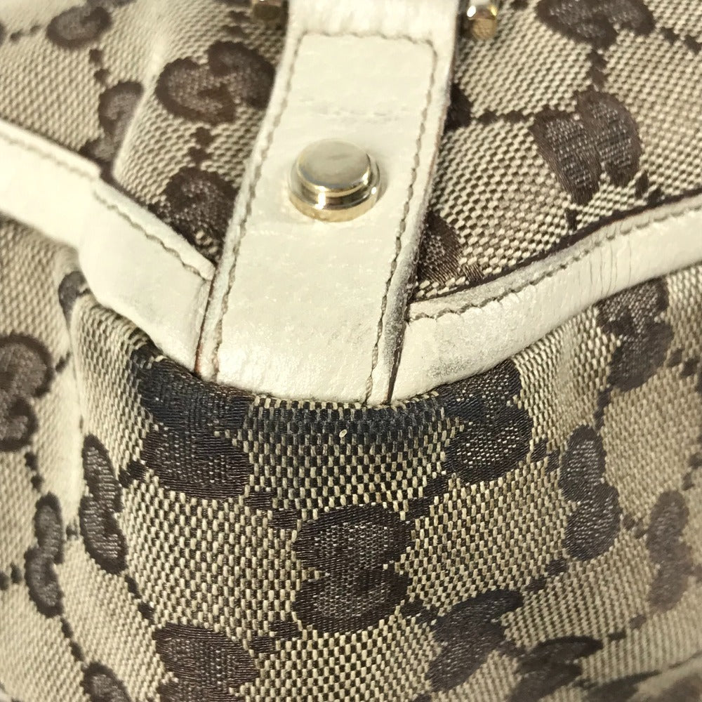 GUCCI 130739 GG logo Shoulder bag Tote Bag Shoulder Bag GGCanvas/Leather Beige/IvoryBased Used