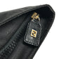 FENDI vintage logo Shoulder bag, vertical tote bag Hand Bag Nylon canvas Black Used