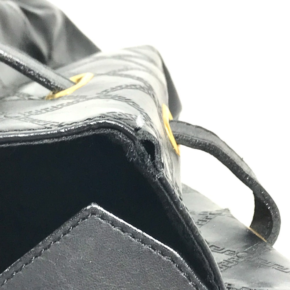 VERSACE Vintage Key Holder Included medusa logo Hand Bag Bag Travel Bag Travel Bag Duffle Bag Leather Black Used