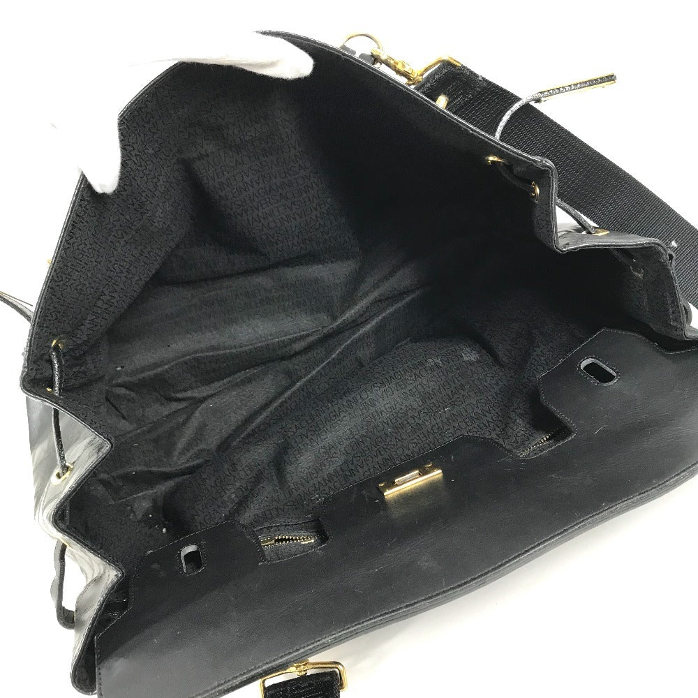 VERSACE Vintage Key Holder Included medusa logo Hand Bag Bag Travel Bag Travel Bag Duffle Bag Leather Black Used