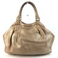 GUCCI 211944 With GG charm Bag Tote Bag shawl Shoulder Bag Leather Metallic Pink BeigeBased Used