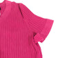 CHANEL P40365 CC CC Mark Logo Knit Short Sleeve Apparel One-piece Dress cotton / silk pink Used