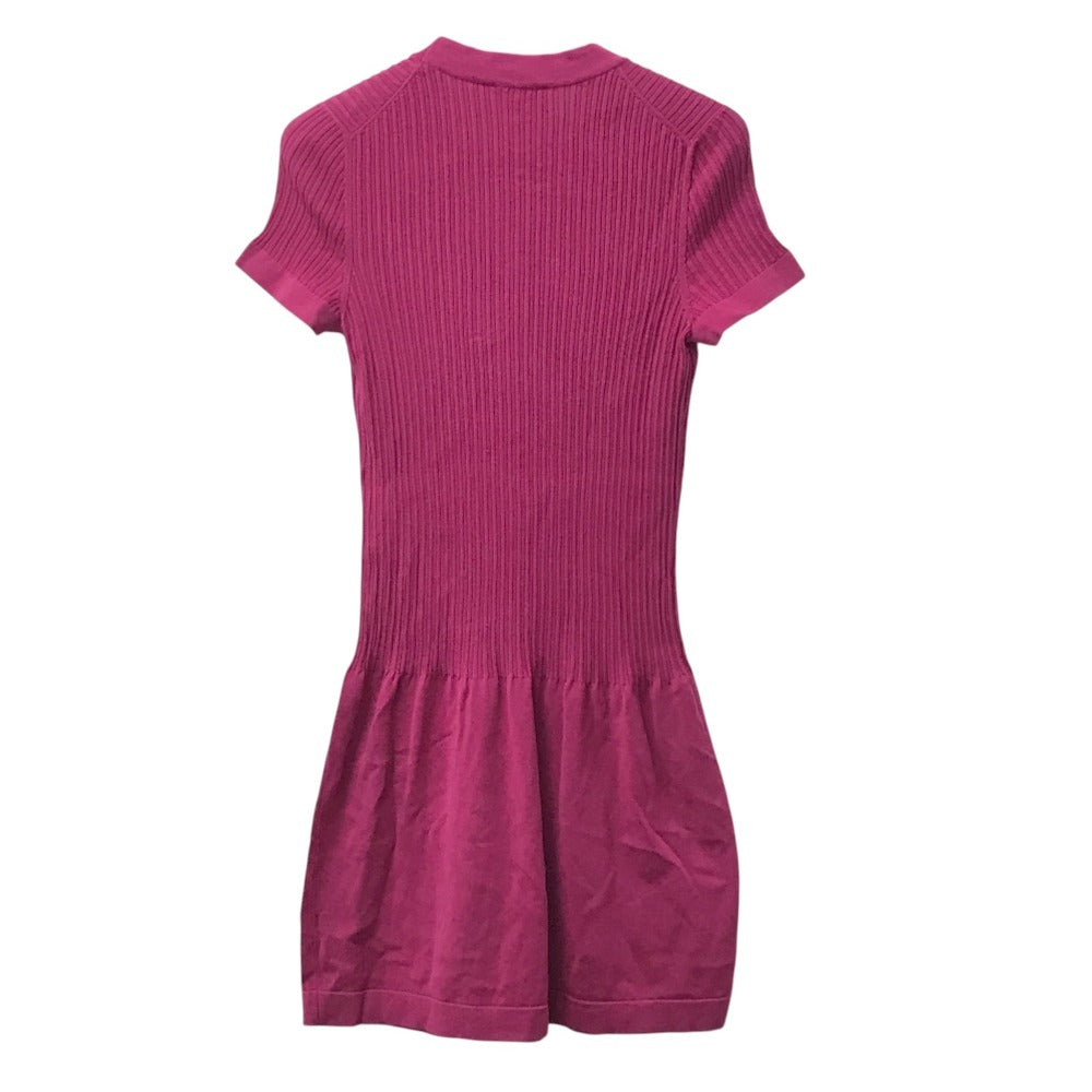 CHANEL P40365 CC CC Mark Logo Knit Short Sleeve Apparel One-piece Dress cotton / silk pink Used