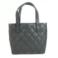 CHANEL Shoulder CC Mark Logo Wild Stitch Logo Hand Bag Tote Bag Leather Black/Gold Used