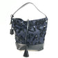 LOUIS VUITTON M94564 Monogram Satin Sequins Spotlight GM Spotlight GM Shoulder Bag Bucket Hand Bag Satin/Leather Navy/Black Used
