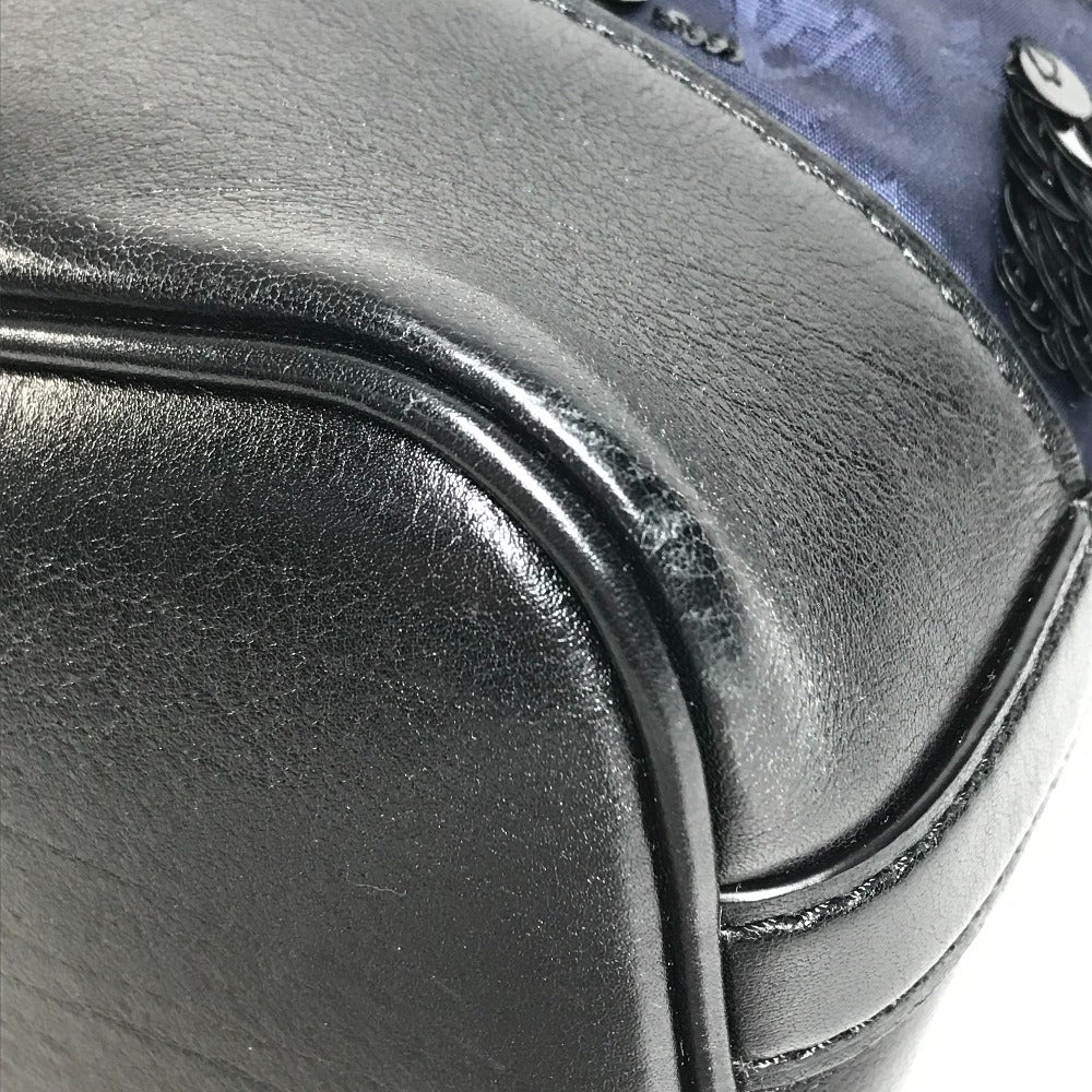 LOUIS VUITTON M94564 Monogram Satin Sequins Spotlight GM Spotlight GM Shoulder Bag Bucket Hand Bag Satin/Leather Navy/Black Used