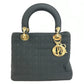 Dior Cannage Lady CHRISTIAN DIOR lady dior Handbag, bag, tote bag Hand Bag Nylon Black Used