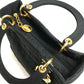 Dior Cannage Lady CHRISTIAN DIOR lady dior Handbag, bag, tote bag Hand Bag Nylon Black Used