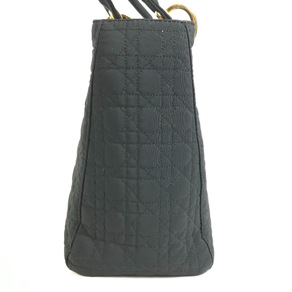 Dior Cannage Lady CHRISTIAN DIOR lady dior Handbag, bag, tote bag Hand Bag Nylon Black Used