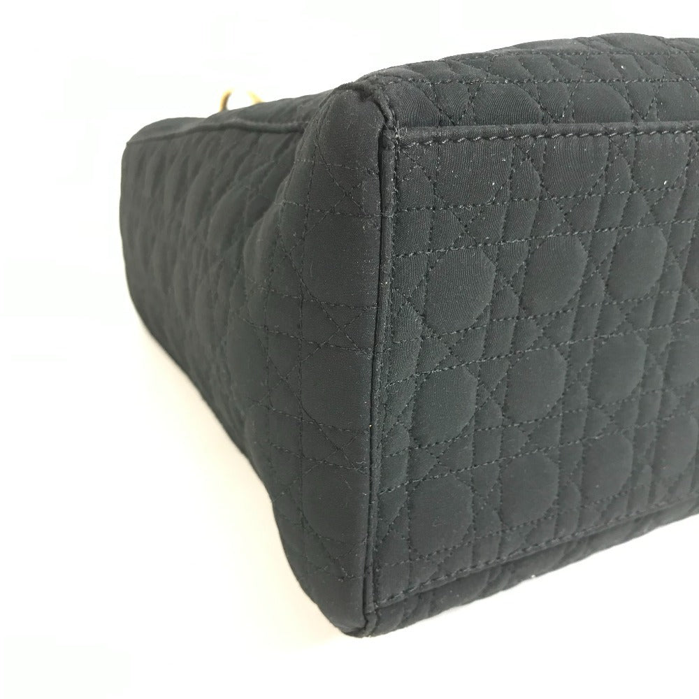 Dior Cannage Lady CHRISTIAN DIOR lady dior Handbag, bag, tote bag Hand Bag Nylon Black Used