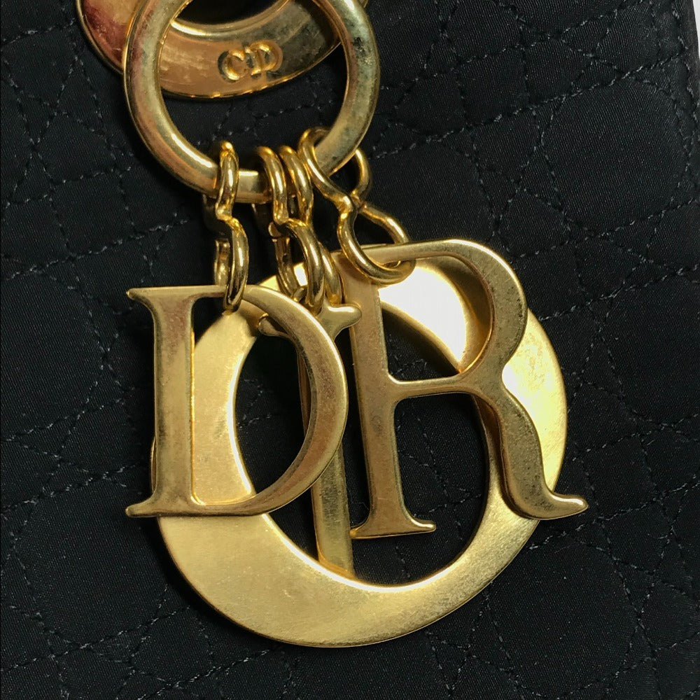Dior Cannage Lady CHRISTIAN DIOR lady dior Handbag, bag, tote bag Hand Bag Nylon Black Used