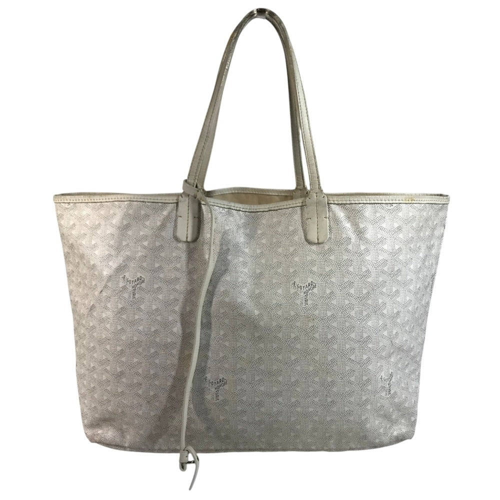 GOYARD Shoulder Saint Louis PM Saint Louis PM Logo Shoulder Bag Tote Bag PVC/Leather White Used