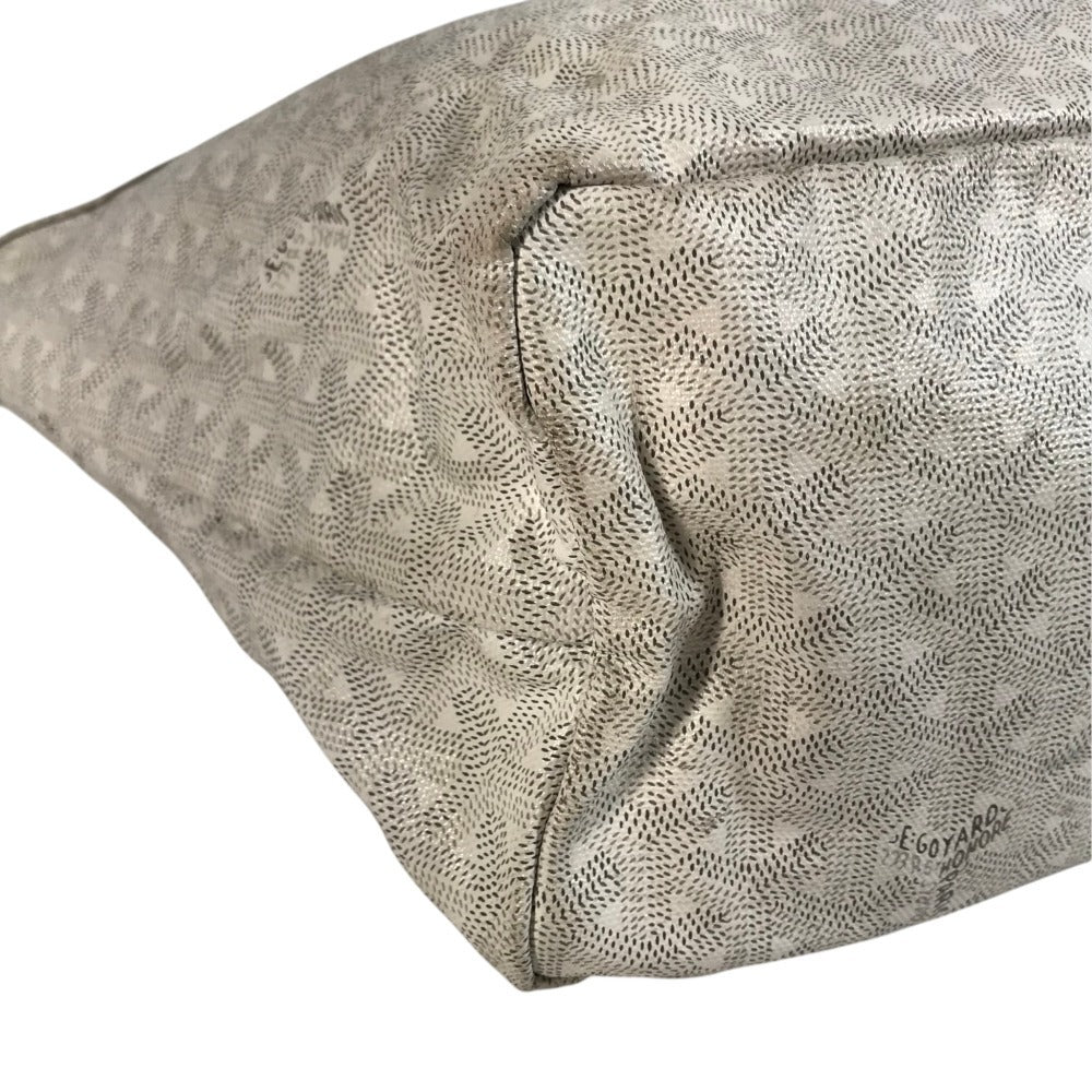 GOYARD Shoulder Saint Louis PM Saint Louis PM Logo Shoulder Bag Tote Bag PVC/Leather White Used