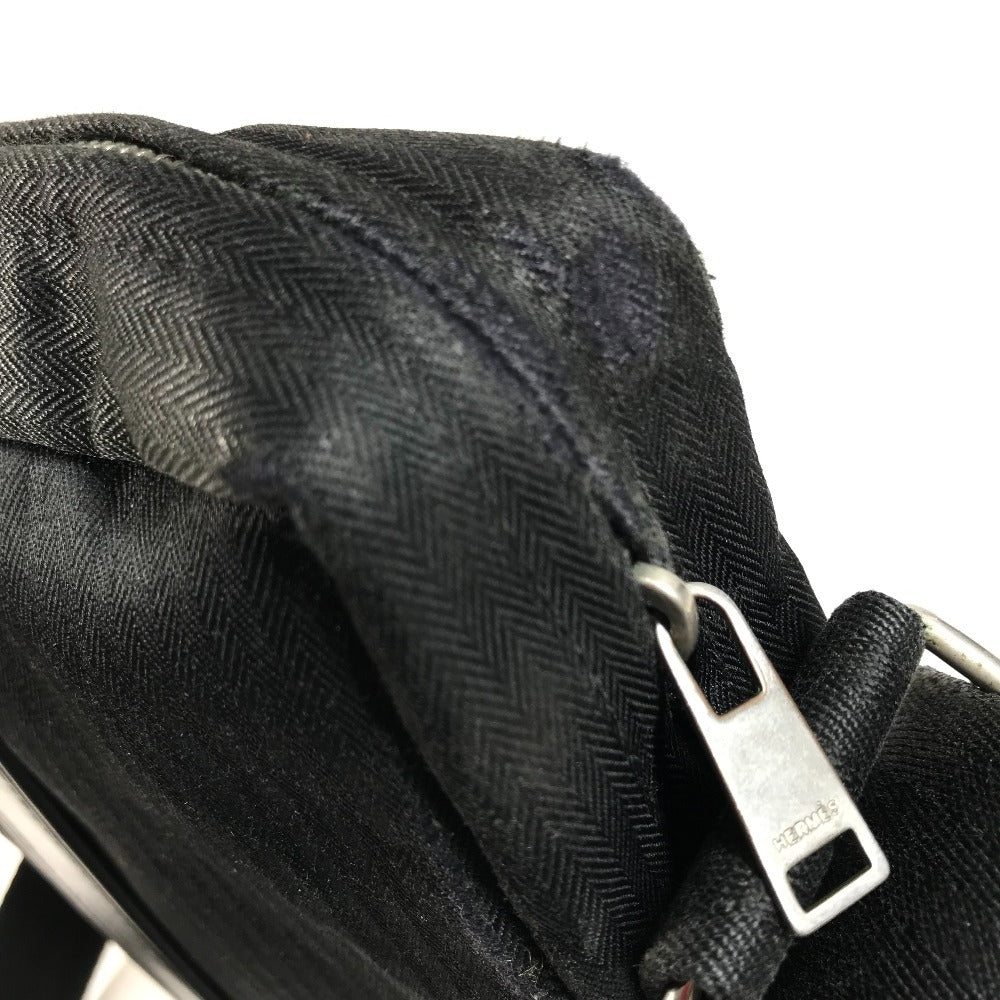 HERMES Acapulco Bandouliere Bag Crossbody Pochette Shoulder Bag cotton Black Used