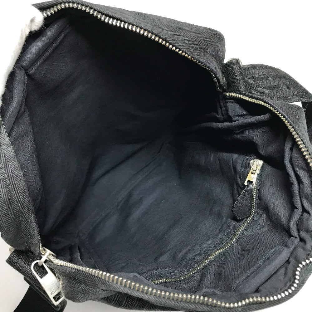 HERMES Acapulco Bandouliere Bag Crossbody Pochette Shoulder Bag cotton Black Used