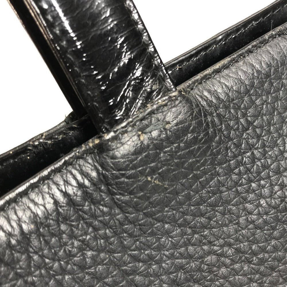 VERSACE vintage Sunburst logo Bag Tote Bag shawl Shoulder Bag Leather Black Used