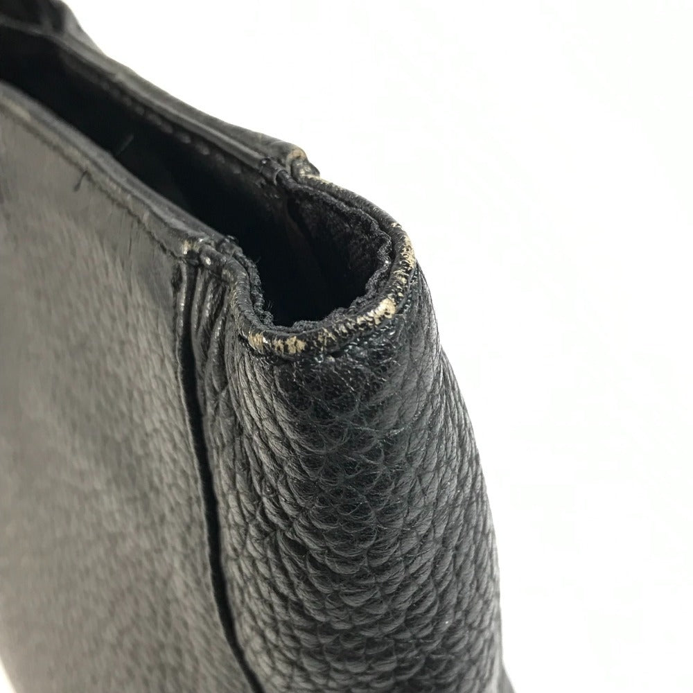 VERSACE vintage Sunburst logo Bag Tote Bag shawl Shoulder Bag Leather Black Used