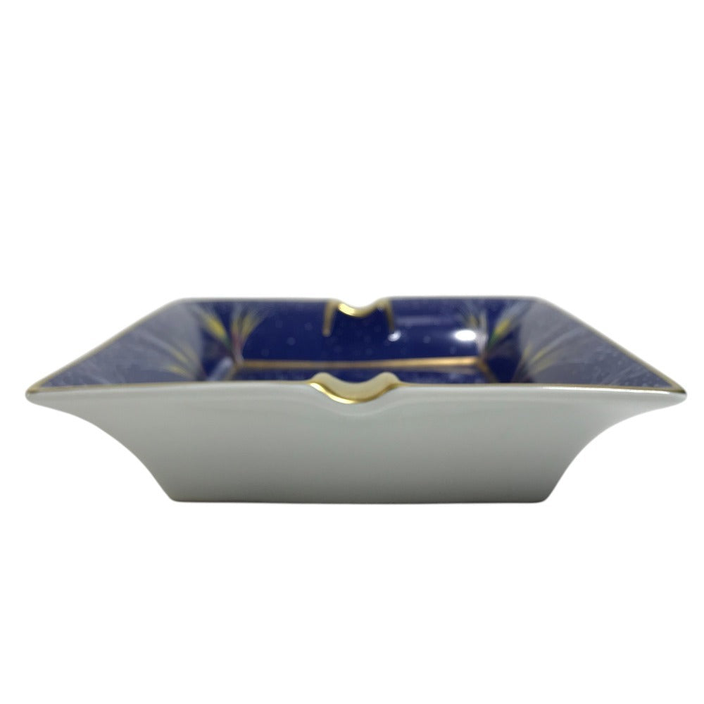 HERMES Ashtray Accessory case, jewelry case, accessory tray, interior ashtray Pottery blue Used