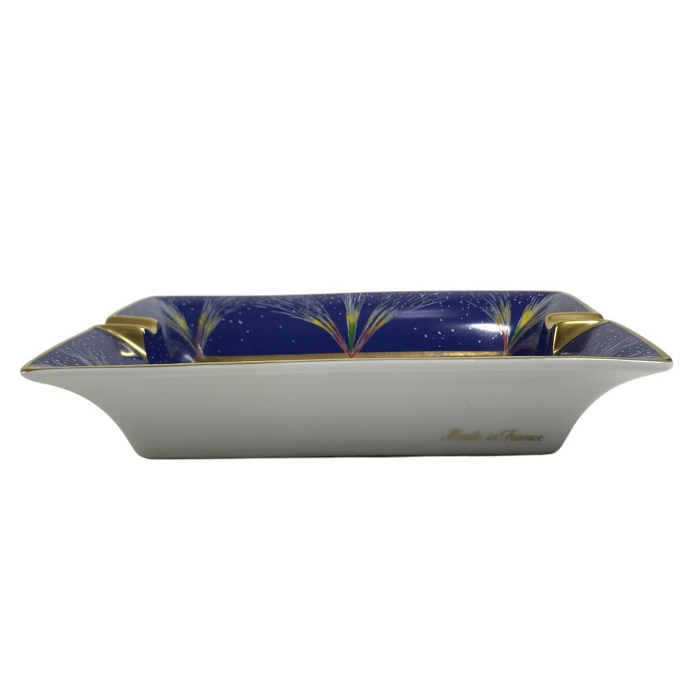 HERMES Ashtray Accessory case, jewelry case, accessory tray, interior ashtray Pottery blue Used