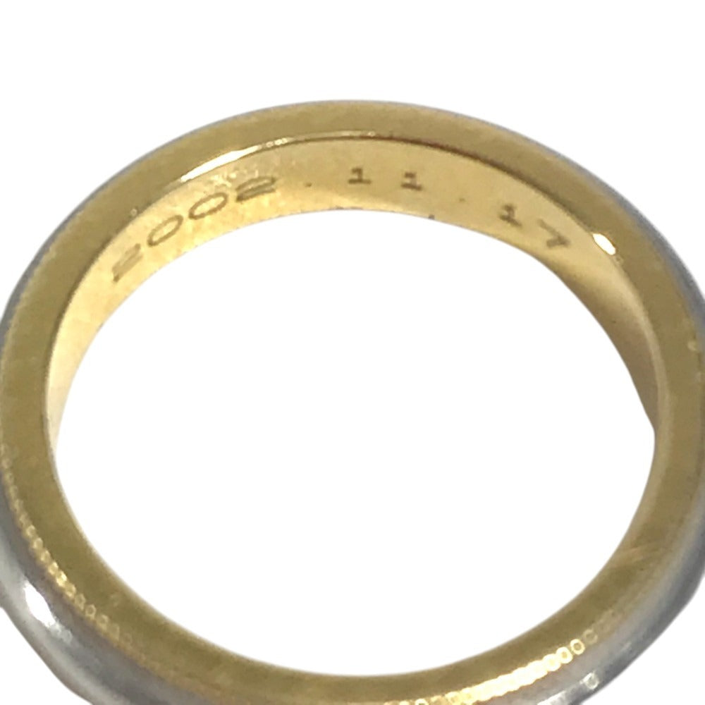 TIFFANY&Co. K18 Gold 18K Platinum Combination Milgrain Accessories Jewelry Combination Ring YG750 / Pt950 Gold/Silver Used