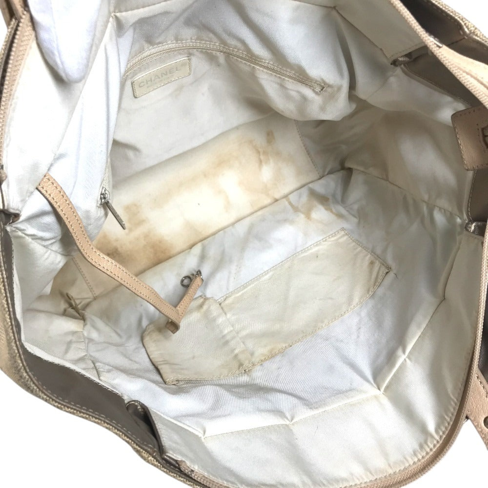 CHANEL Paris Biarritz MM Paris Biarritz MM Tote Bag shoulder bag Shoulder Bag Leather/Canvas GoldBased Used
