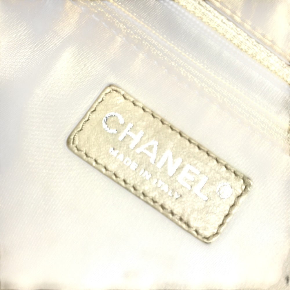 CHANEL Paris Biarritz MM Paris Biarritz MM Tote Bag shoulder bag Shoulder Bag Leather/Canvas GoldBased Used