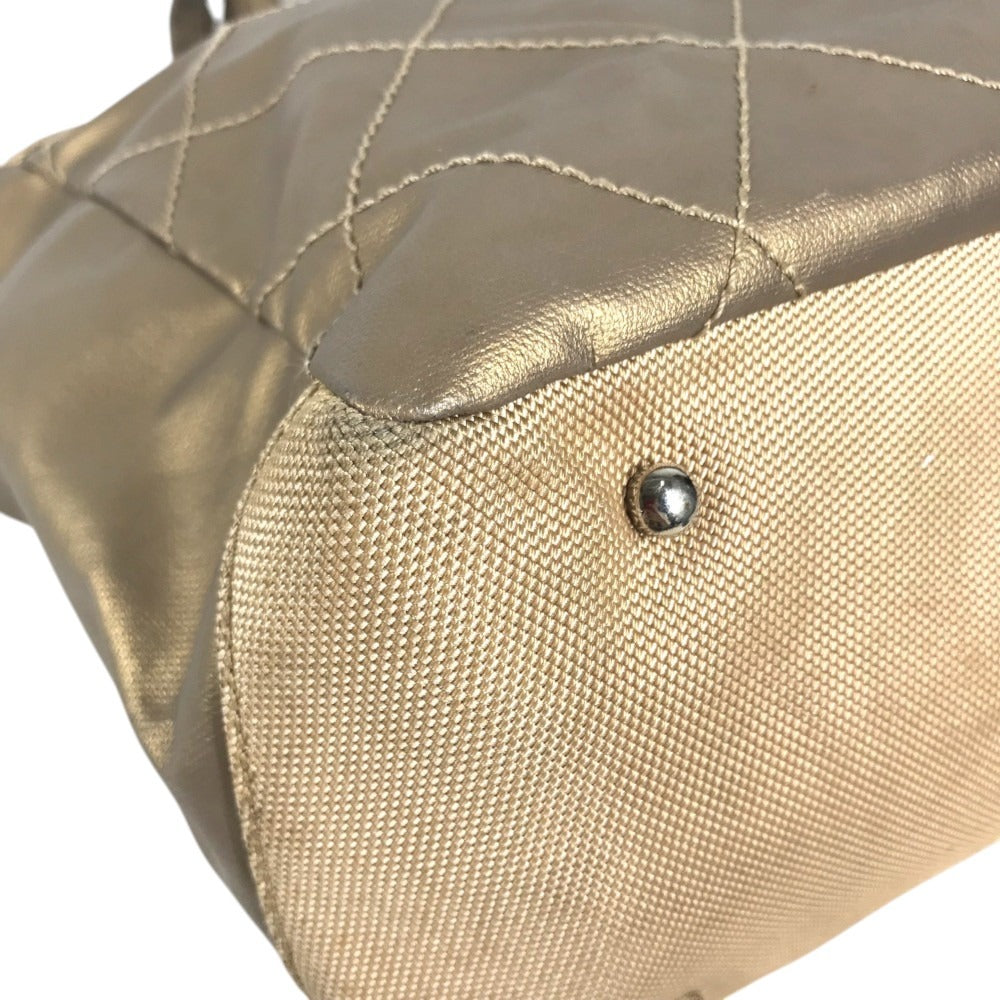 CHANEL Paris Biarritz MM Paris Biarritz MM Tote Bag shoulder bag Shoulder Bag Leather/Canvas GoldBased Used