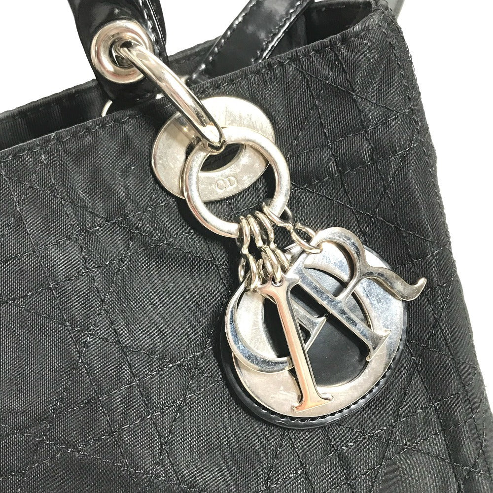 Dior 2WAY bag Shoulder Bag Cannage Lady CHRISTIAN DIOR lady dior Handbag, bag, tote bag Hand Bag Nylon Black Used