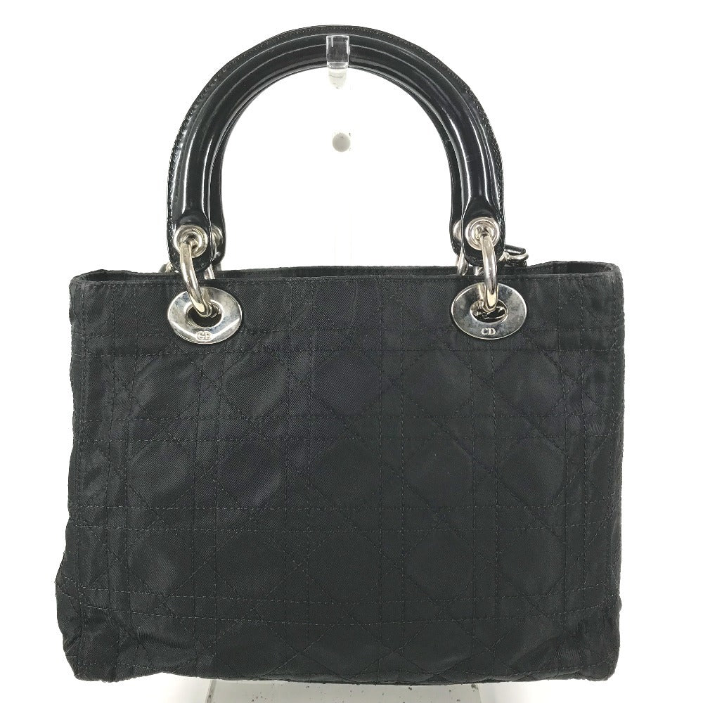 Dior 2WAY bag Shoulder Bag Cannage Lady CHRISTIAN DIOR lady dior Handbag, bag, tote bag Hand Bag Nylon Black Used