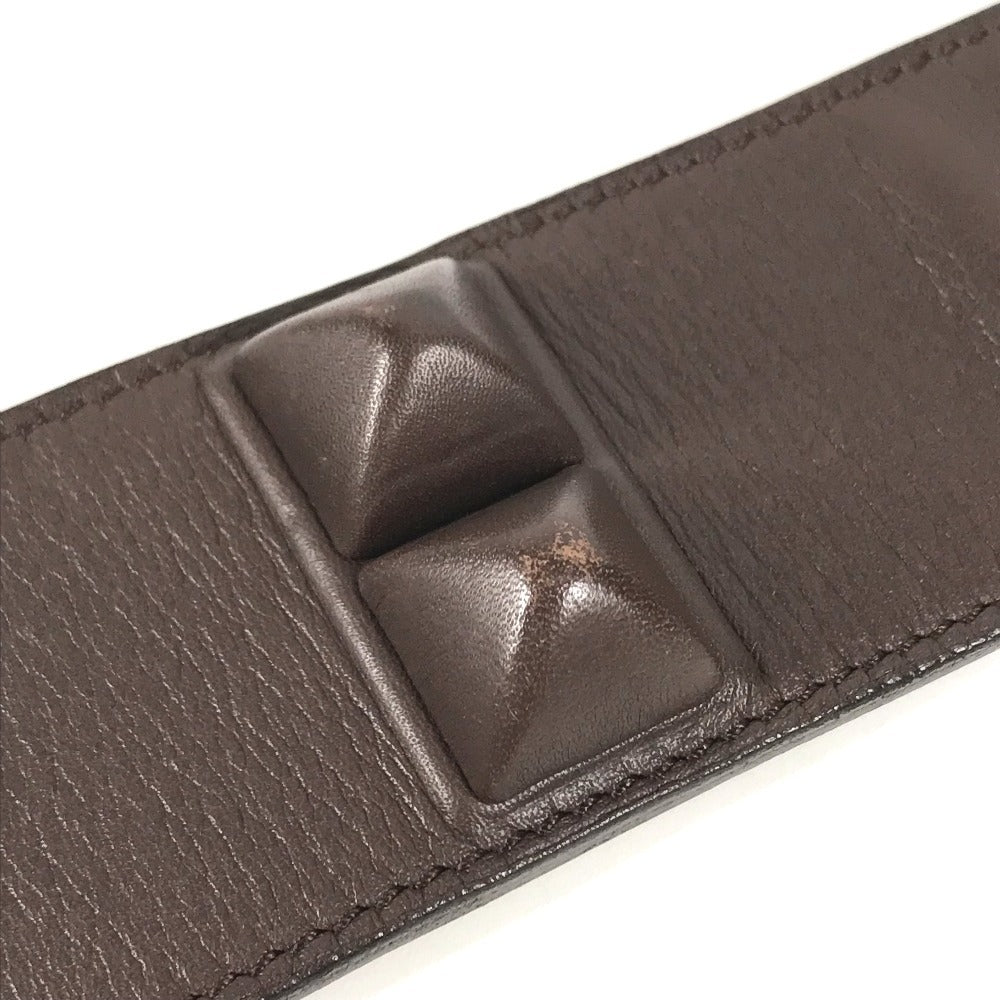 HERMES Cory Edssian Cory Edssian Wide belt for bottoms belt Leather Brown Used