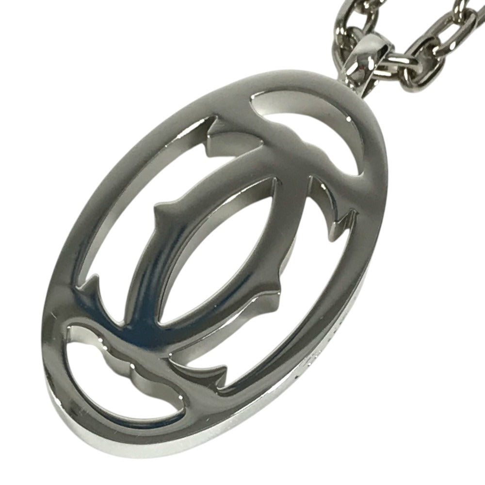 CARTIER T1220148 Charm Key Holder 2C Decor Charm Logo Necklace Choker Chain Necklace Accessory Pendant top Metal Silver Used