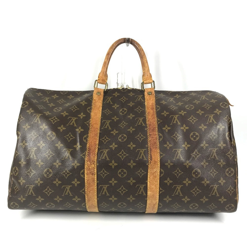 LOUIS VUITTON M41426 Monogram Keepall50 Keepall 50 Travel Bag Hand Bag Travel Bag Duffle Bag MonogramCanvas Brown Used