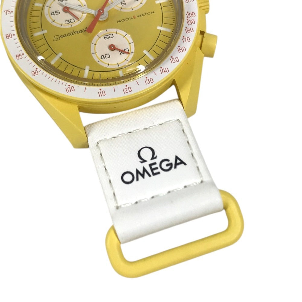 Swatch SO33J100 OMEGA collaboration MISSION TO THE SUN Men's Watches Wristwatch yellow/White Used