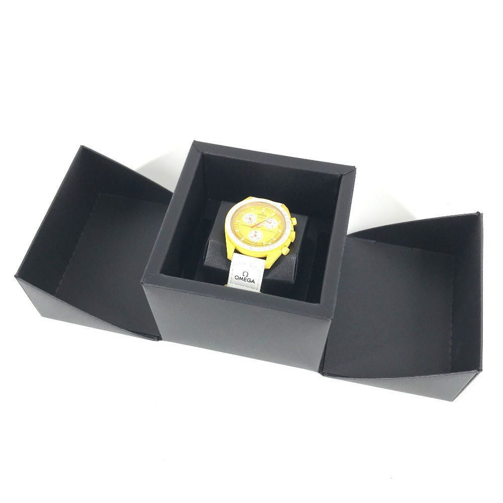 Swatch SO33J100 OMEGA collaboration MISSION TO THE SUN Men's Watches Wristwatch yellow/White Used