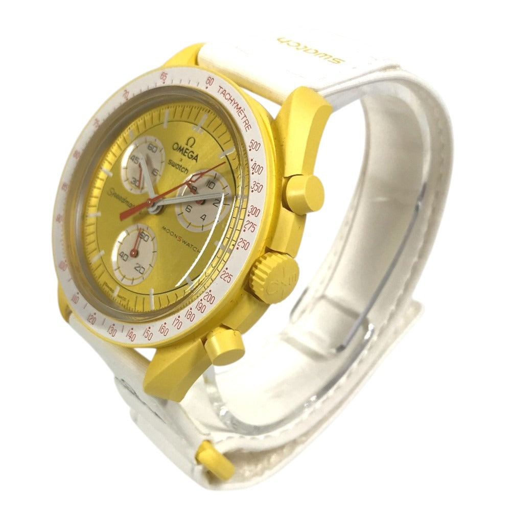 Swatch SO33J100 OMEGA collaboration MISSION TO THE SUN Men's Watches Wristwatch yellow/White Used