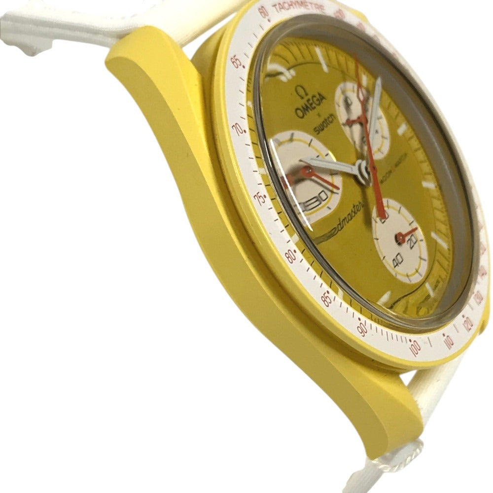 Swatch SO33J100 OMEGA collaboration MISSION TO THE SUN Men's Watches Wristwatch yellow/White Used