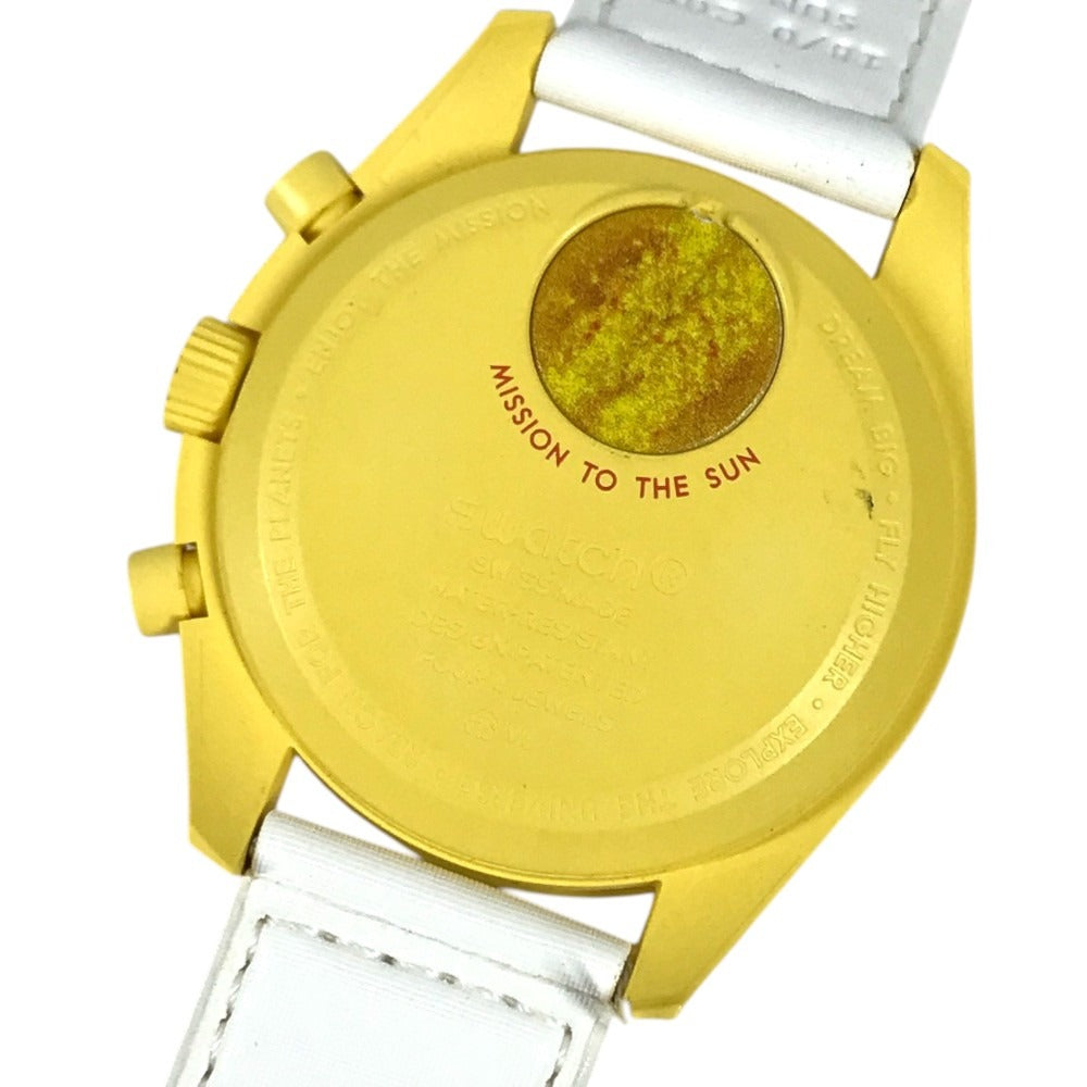 Swatch SO33J100 OMEGA collaboration MISSION TO THE SUN Men's Watches Wristwatch yellow/White Used
