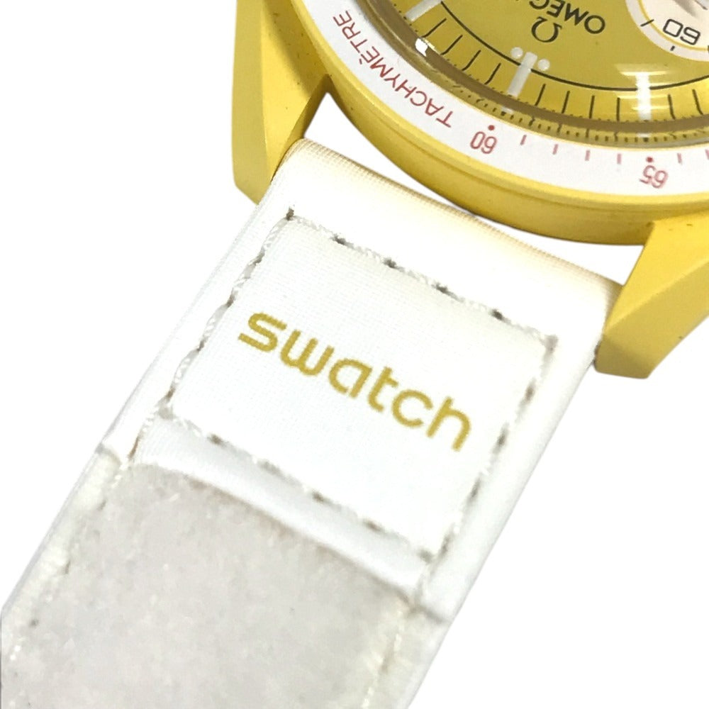 Swatch SO33J100 OMEGA collaboration MISSION TO THE SUN Men's Watches Wristwatch yellow/White Used