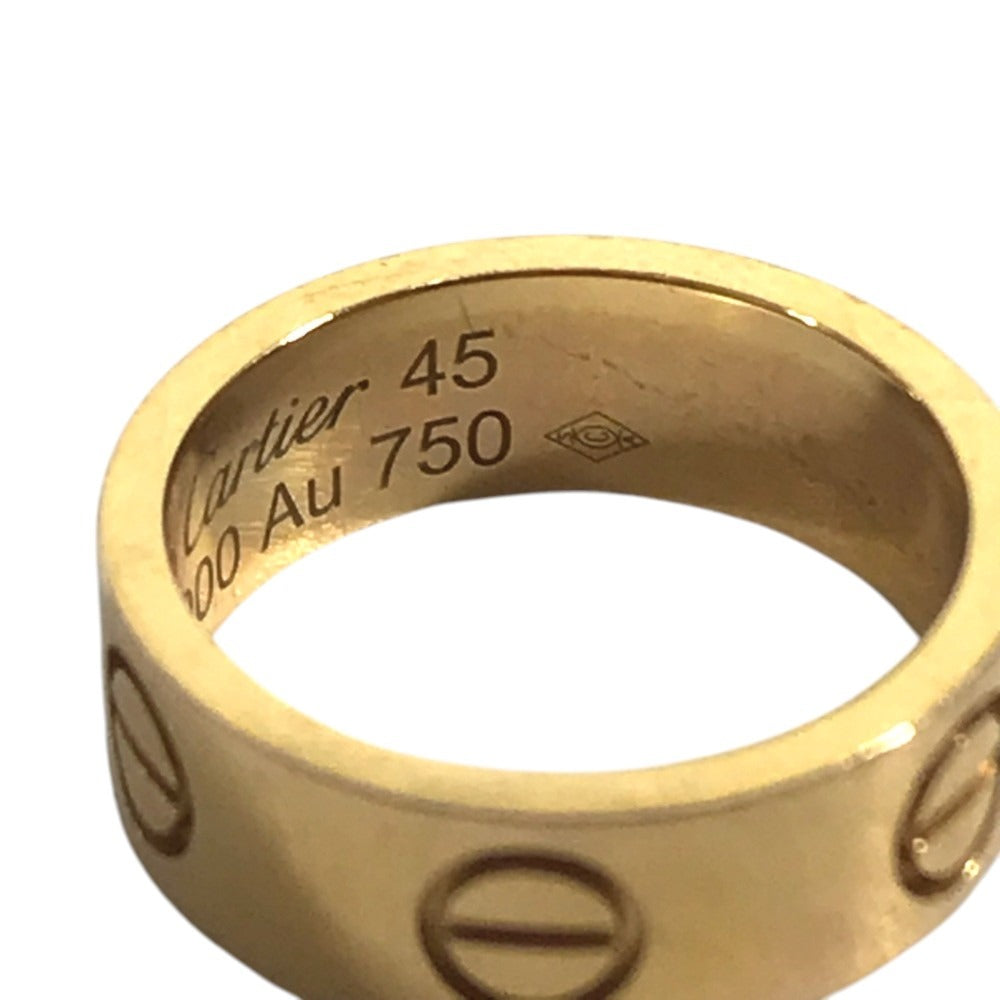 CARTIER Love Ring Accessory Jewelry Ring YG750 Gold Used