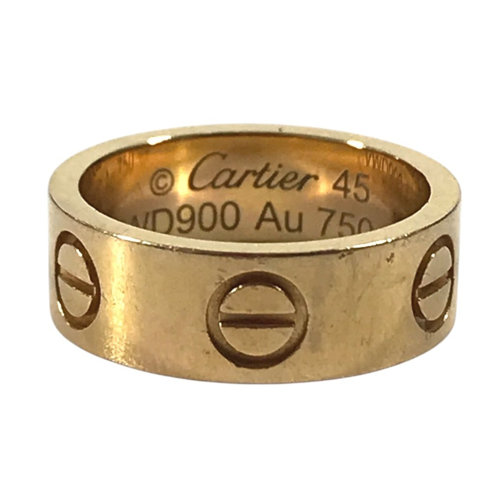 CARTIER Love Ring Accessory Jewelry Ring YG750 Gold Used