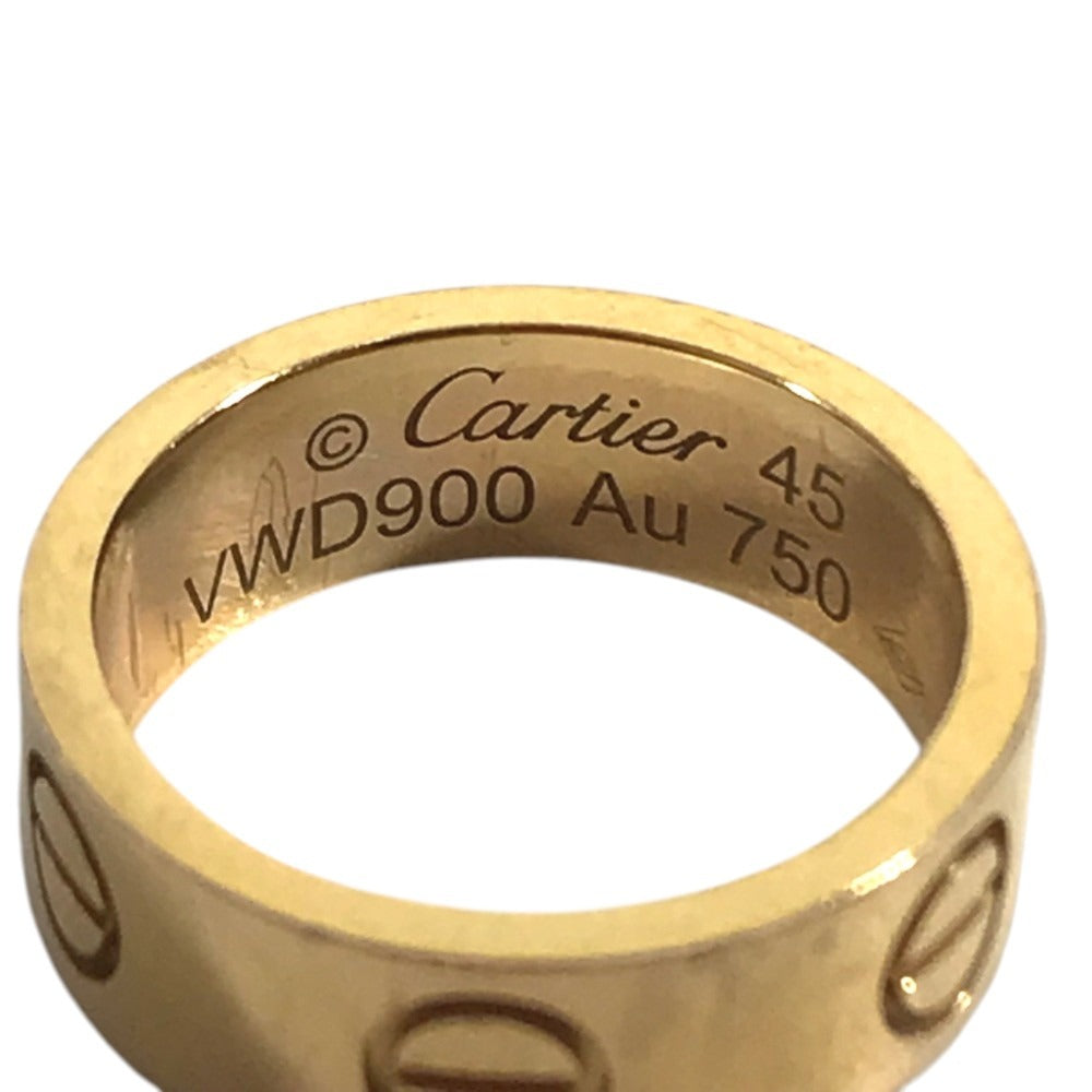 CARTIER Love Ring Accessory Jewelry Ring YG750 Gold Used
